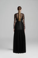 Morela Structured Taffeta Mesh Evening Dress for women, from ARTI APPAREL, The Viet Concept 