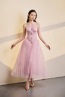 Charlotte Pleated Mesh Halter Maxi Dress for women, from JOSEPHINE, The Viet Concept 