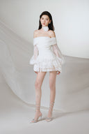 Hestia Off-Shoulder Pleated Mini Dress for women, from JOSEPHINE, The Viet Concept 
