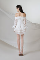 Hestia Off-Shoulder Pleated Mini Dress for women, from JOSEPHINE, The Viet Concept 