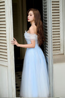 Louisa Blossom Off-Shoulder Corset Gown for women, from JOSEPHINE, The Viet Concept 