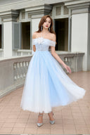 Louisa Blossom Off-Shoulder Corset Gown for women, from JOSEPHINE, The Viet Concept 