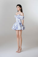 Hebe Floral Off-Shoulder Mini Dress for women, from JOSEPHINE, The Viet Concept 