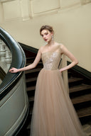 Caroline Layered Mesh Bustier Maxi Dress for women, from JOSEPHINE, The Viet Concept