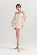 Poem Floral Embellished Sheer Mini Dress for women, from JOSEPHINE, The Viet Concept