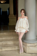 Poem Floral Embellished Sheer Mini Dress for women, from JOSEPHINE, The Viet Concept
