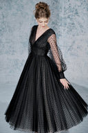 Melanie Layered Mesh V-Neck Maxi Dress for women, from JOSEPHINE, The Viet Concept 