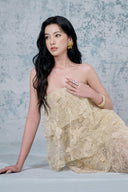 Chantel Embroidered Mesh Evening Maxi Dress for women, from JOSEPHINE, The Viet Concept 