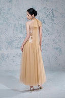 Anna Embroidered Halter Bow Maxi Dress for women, from JOSEPHINE, The Viet Concept 