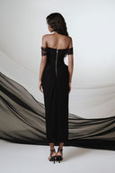 Gina Embellished Off-Shoulder Black Gown for women, from JOSEPHINE, The Viet Concept 