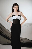 Hana Noir Camellia Bustier Gown for women, from JOSEPHINE, The Viet Concept 
