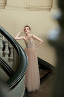Caroline Layered Mesh Bustier Maxi Dress for women, from JOSEPHINE, The Viet Concept
