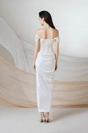 Venus Ivory Off-Shoulder Slit Evening Gown for women, from JOSEPHINE, The Viet Concept 
