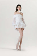 Hestia Off-Shoulder Pleated Mini Dress for women, from JOSEPHINE, The Viet Concept 