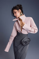 KEIRA TONG • New Thera Oversized Textured Ribbed Poplin Shirt
