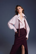 KEIRA TONG • Buttons Sculpted High-Waisted Trench Pencil Skirt