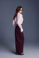 KEIRA TONG • Buttons Sculpted High-Waisted Trench Pencil Skirt