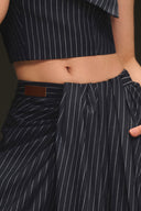 Kate Silk Panel Stripe Zip-Detail Top for women, from Keira Tong, The Viet Concept