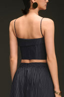 Kate Silk Panel Stripe Zip-Detail Top for women, from Keira Tong, The Viet Concept