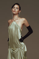 Satiné Crystal Satin Gown for women, from LA VIERGE, The Viet Concept