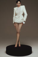 White Sabina Serpent Skirt for women, from LA VIERGE, The Viet Concept 