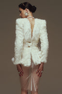 White Sabina Serpent Skirt for women, from LA VIERGE, The Viet Concept 