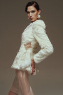 White Sabina Serpent Skirt for women, from LA VIERGE, The Viet Concept 