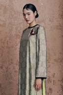 Aodai Poise Gray Silk Radiance for women, from LINH DOAN, The Viet Concept 