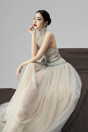 Gray Luka Maxi Dress For Women, from BYDI, The Viet Concept
