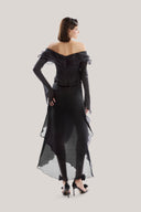 Black Flared Off Shoulder Top from THUNN at The Viet Concept 2