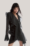 Black Ruffle Asymmetric Shirt from MUST HAVE at The Viet Concept 3