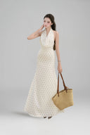 Cream Mely Maxi Dress for woman, from BYDI, The Viet Concept 