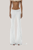 White Poco Flare Pants for women, from Huelley Rose, The Viet Concept 