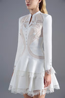 ROSEE de MATIN • White Chopical Mini Dress