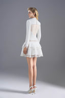ROSEE de MATIN • White Chopical Mini Dress