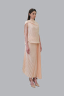 Side of Bronze Satin Short Sleeve Top for women, from MUST HAVE, The Viet concept
