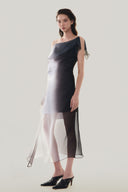 Side of Monochrome Ombre Wrap Midi Dress for women, from MUST HAVE, The Viet Concept