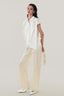 Side of Pearl White Short-sleeve Collared Shirt for women, from MUST HAVE, The Viet Concept