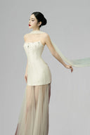 Cream Solei Maxi Dress for women, from BYDI, The Viet Concept 