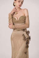 HAYTAN • Eternal Champagne Orchid Crystal Mermaid Gown