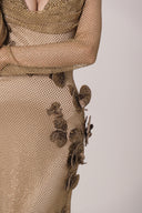 HAYTAN • Eternal Champagne Orchid Crystal Mermaid Gown