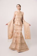 HAYTAN • Infinite Aurora Rose Taupe Hand-Embroidered Crystal Gown