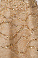 HAYTAN • Mirage Desire Gilded Mocha Strapless Embellished Midi Dress