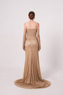 HAYTAN • Eternal Champagne Orchid Crystal Mermaid Gown