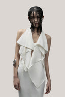 Goby Halter Extended Flap Silk Top for women, from DAS LA VIE, The Viet Concept 