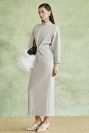 WHITE PLAN • Gray Verona Midi Dress - The Viet Concept