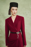 Red Ancona Midi Dress for women, from WHITE PLAN, The Viet Concept 