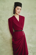 Red Ancona Midi Dress for women, from WHITE PLAN, The Viet Concept 