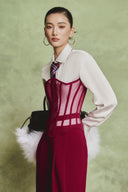 Red Vergai Long Pants for women, from WHITE PLAN, The Viet Concept 