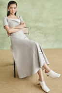 Gray Gevena Midi Dress for women, from WHITE PLAN, The Viet Concept 